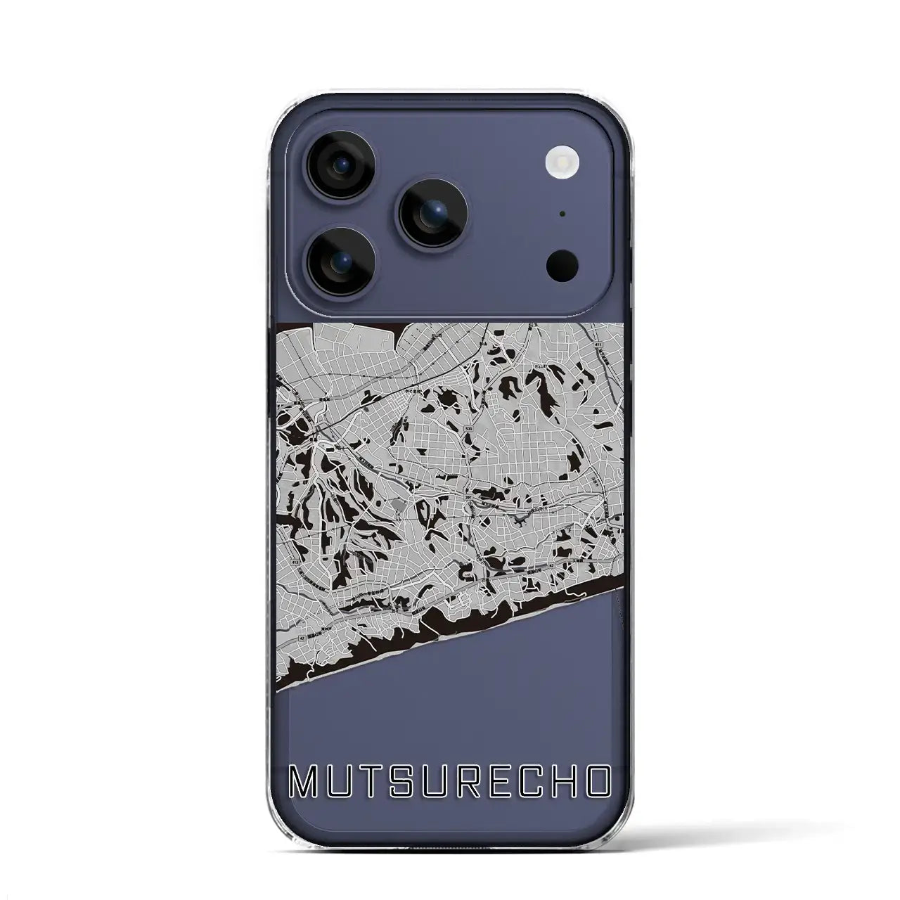 【六連町(愛知県)】地図柄iPhoneケース(クリアタイプ)