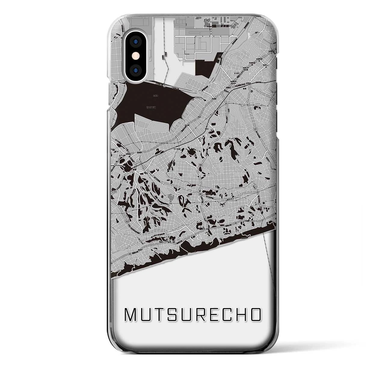 【六連町(愛知県)】地図柄iPhoneケース(クリアタイプ)