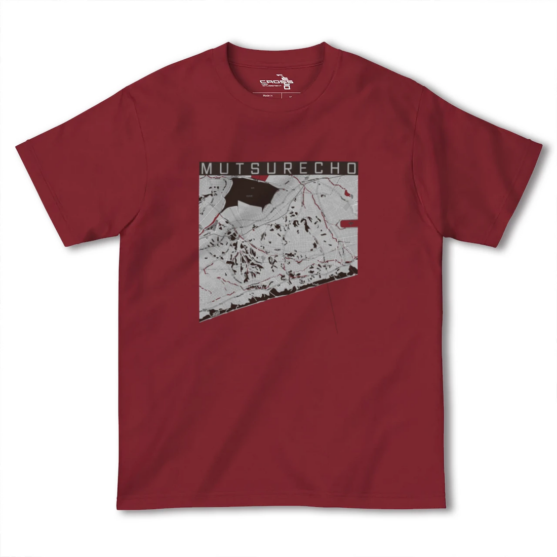 【六連町(愛知県)】地図柄ヘビーウェイトTシャツ