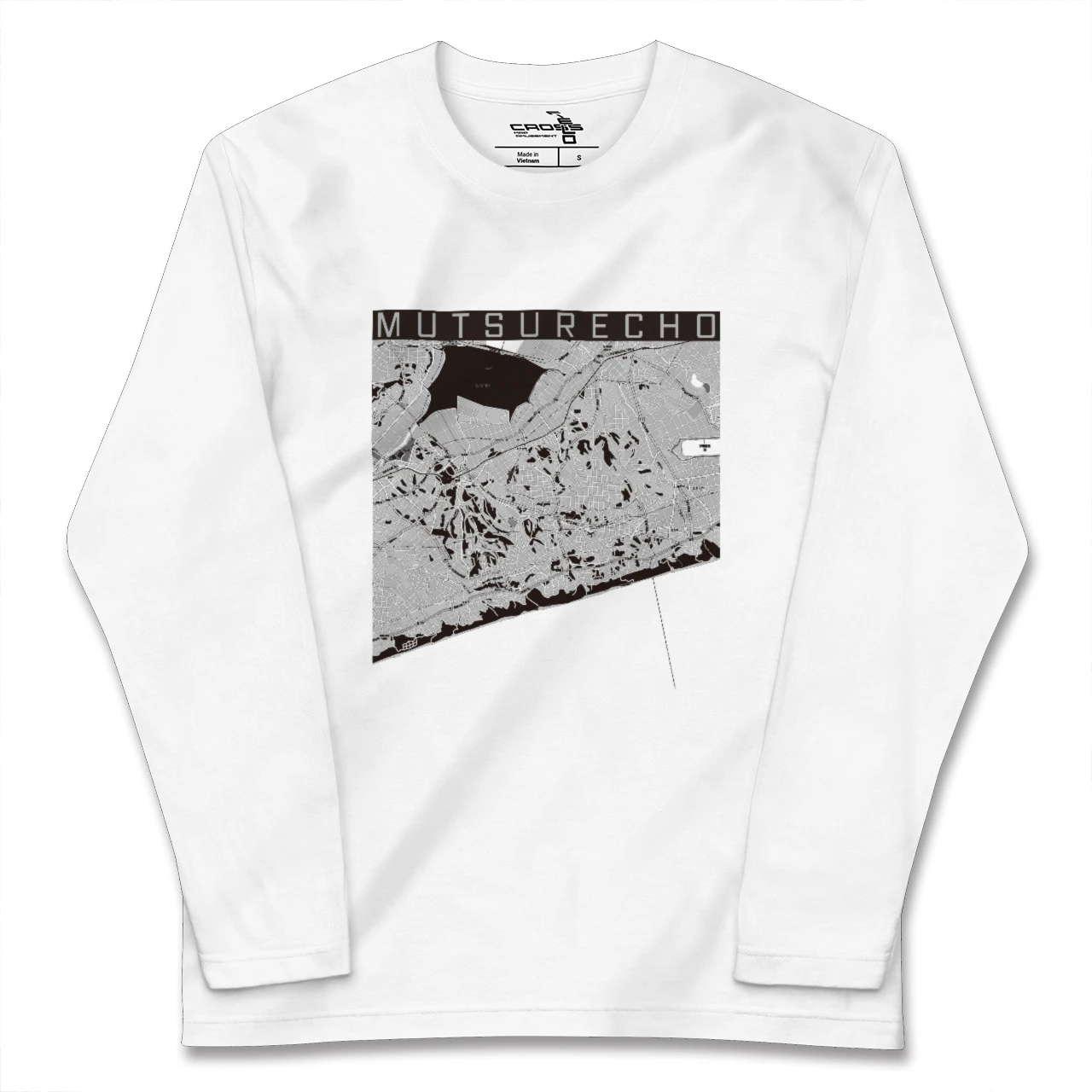 【六連町(愛知県)】地図柄ロングスリーブTシャツ