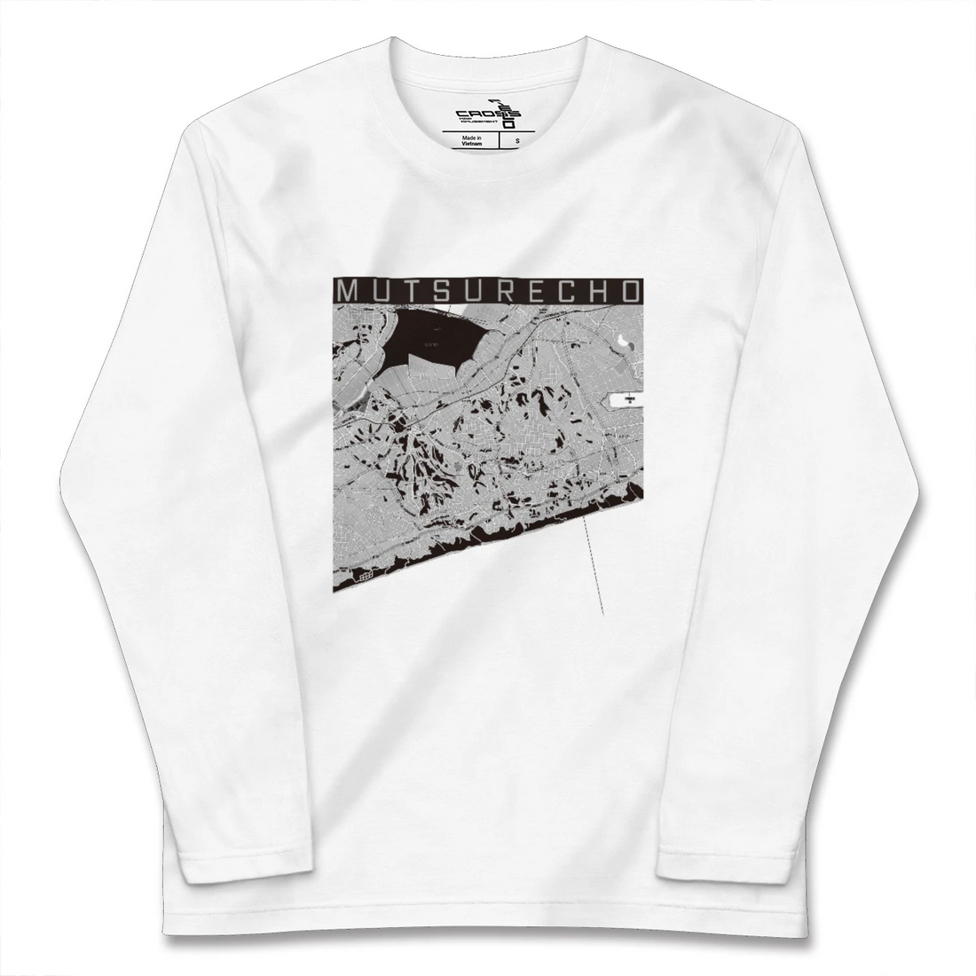 【六連町(愛知県)】地図柄ロングスリーブTシャツ
