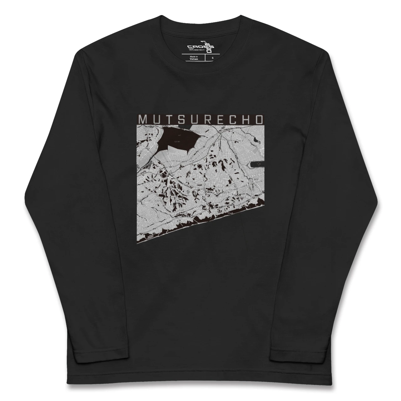 【六連町(愛知県)】地図柄ロングスリーブTシャツ