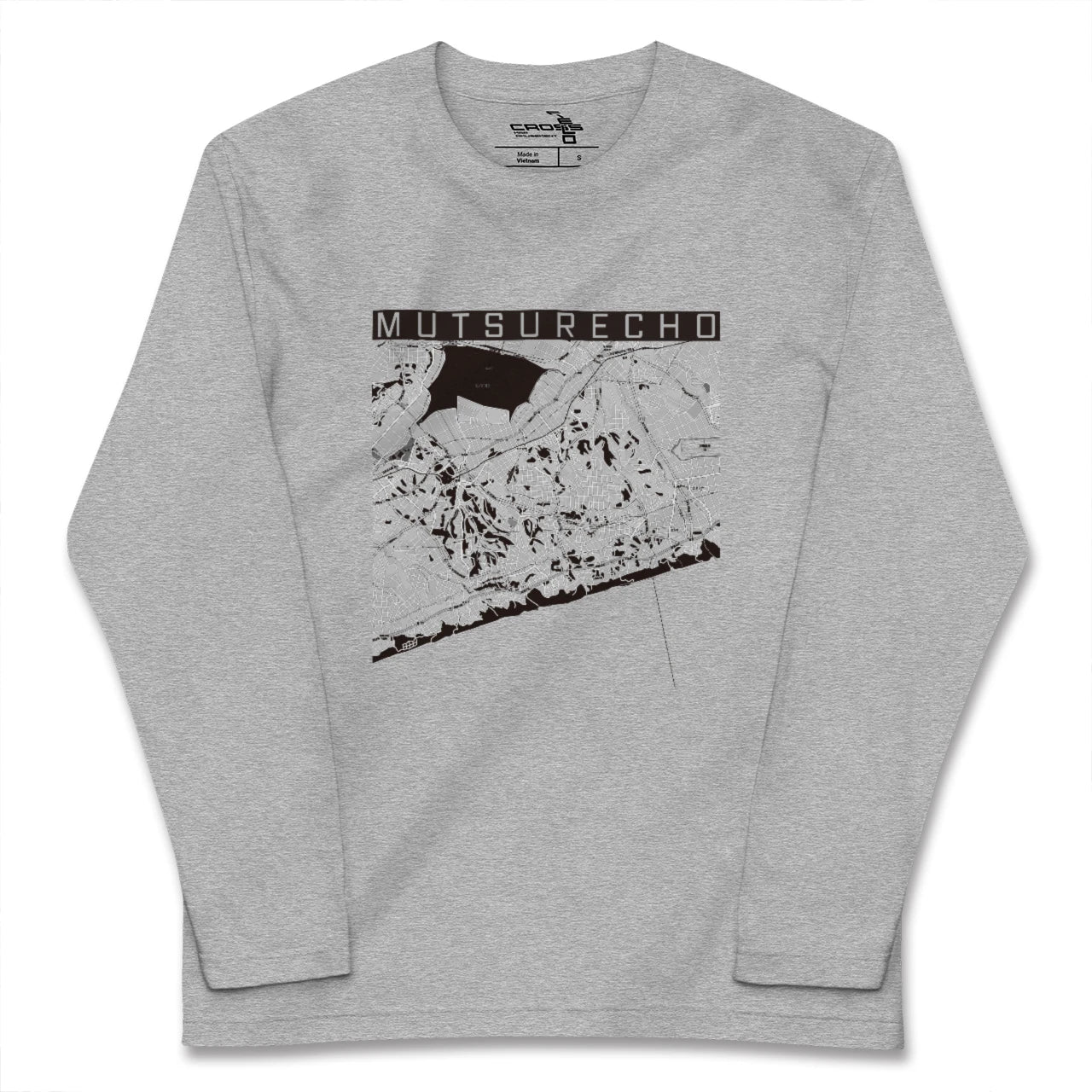 【六連町(愛知県)】地図柄ロングスリーブTシャツ