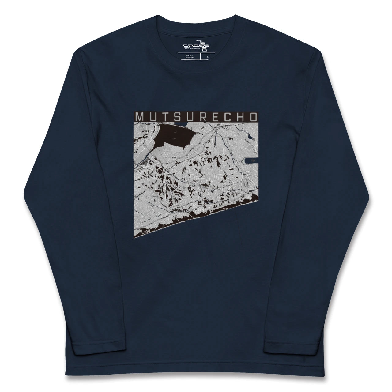 【六連町(愛知県)】地図柄ロングスリーブTシャツ