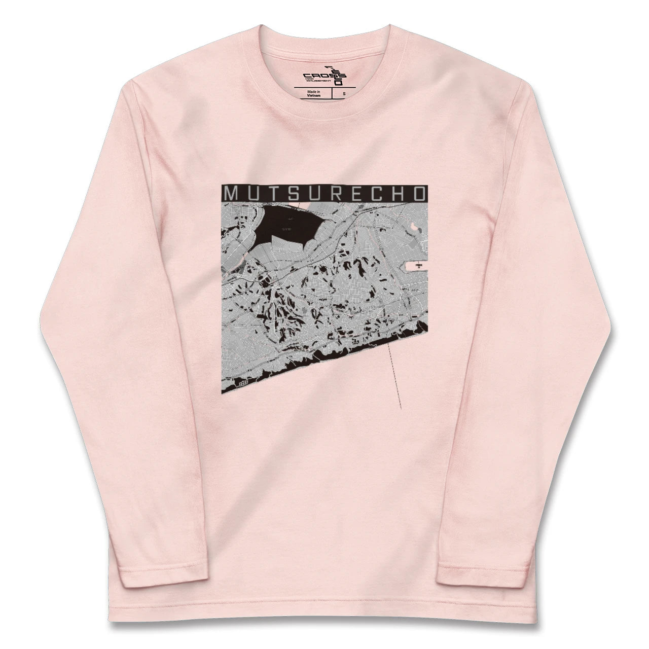 【六連町(愛知県)】地図柄ロングスリーブTシャツ