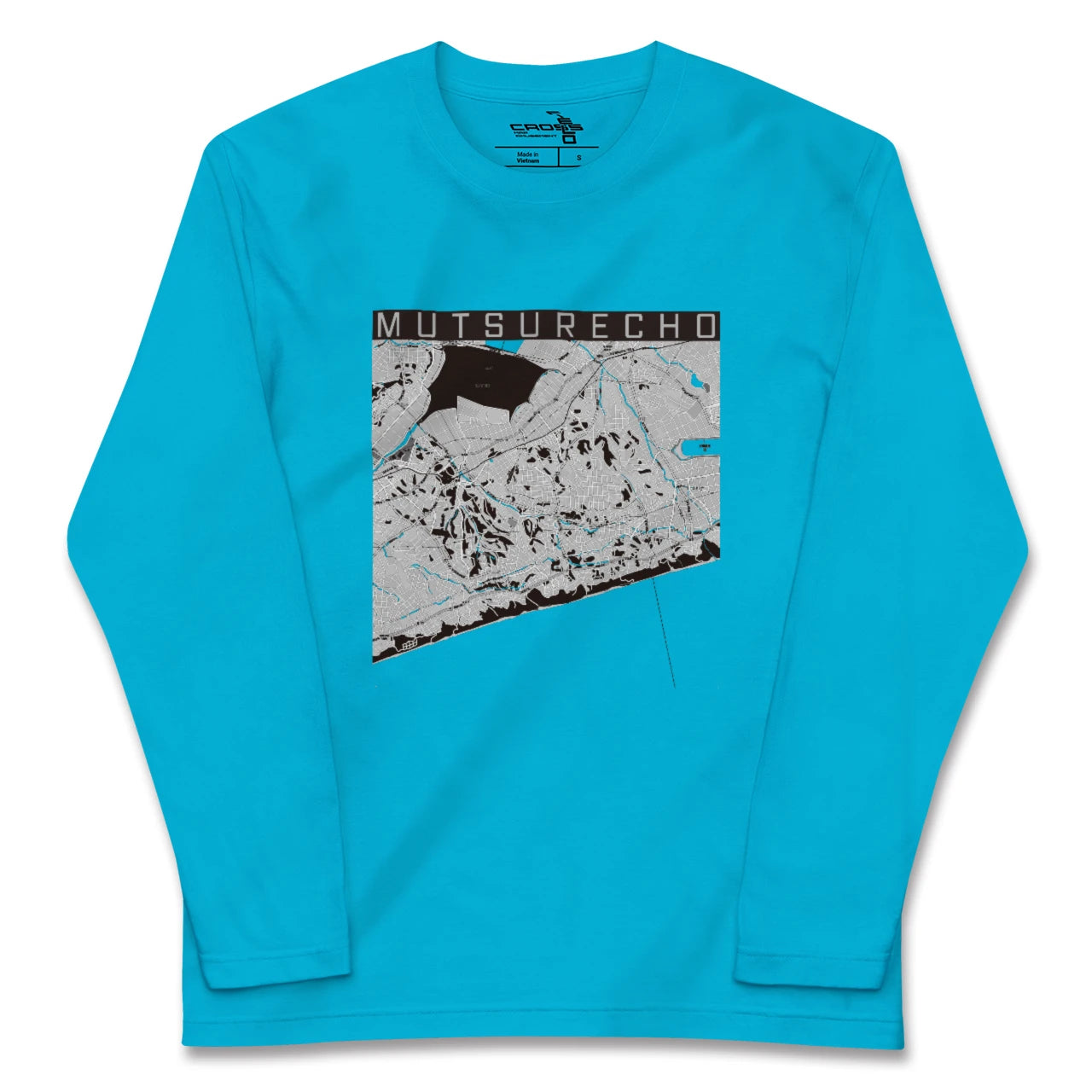 【六連町(愛知県)】地図柄ロングスリーブTシャツ
