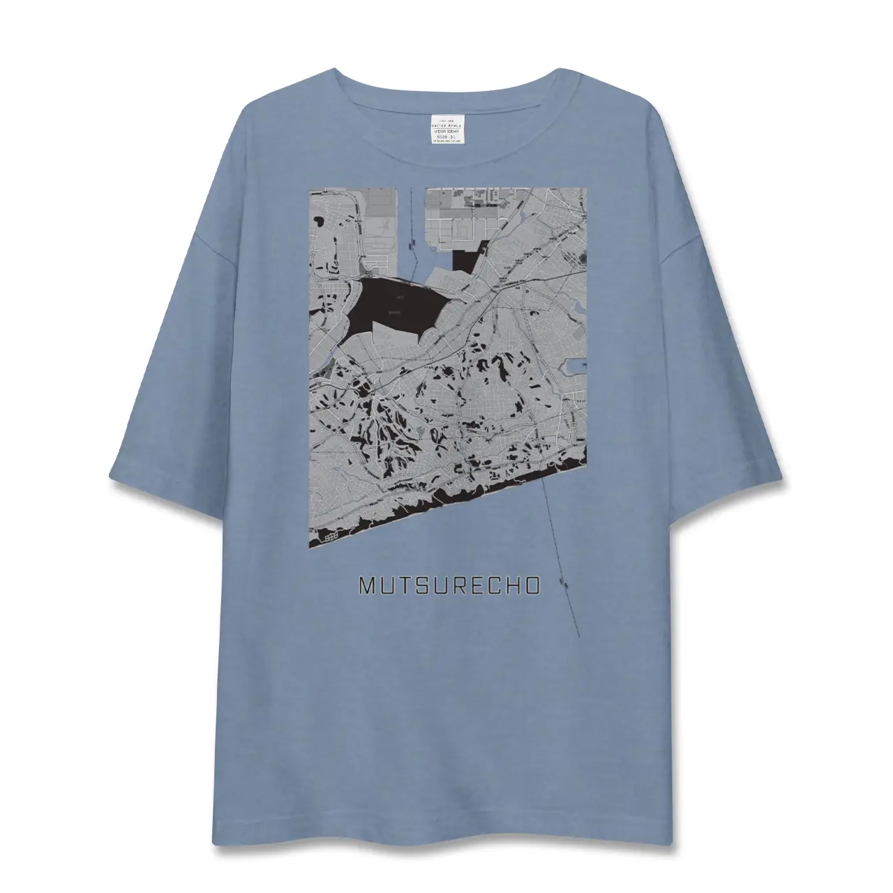 【六連町(愛知県)】地図柄ビッグシルエットTシャツ