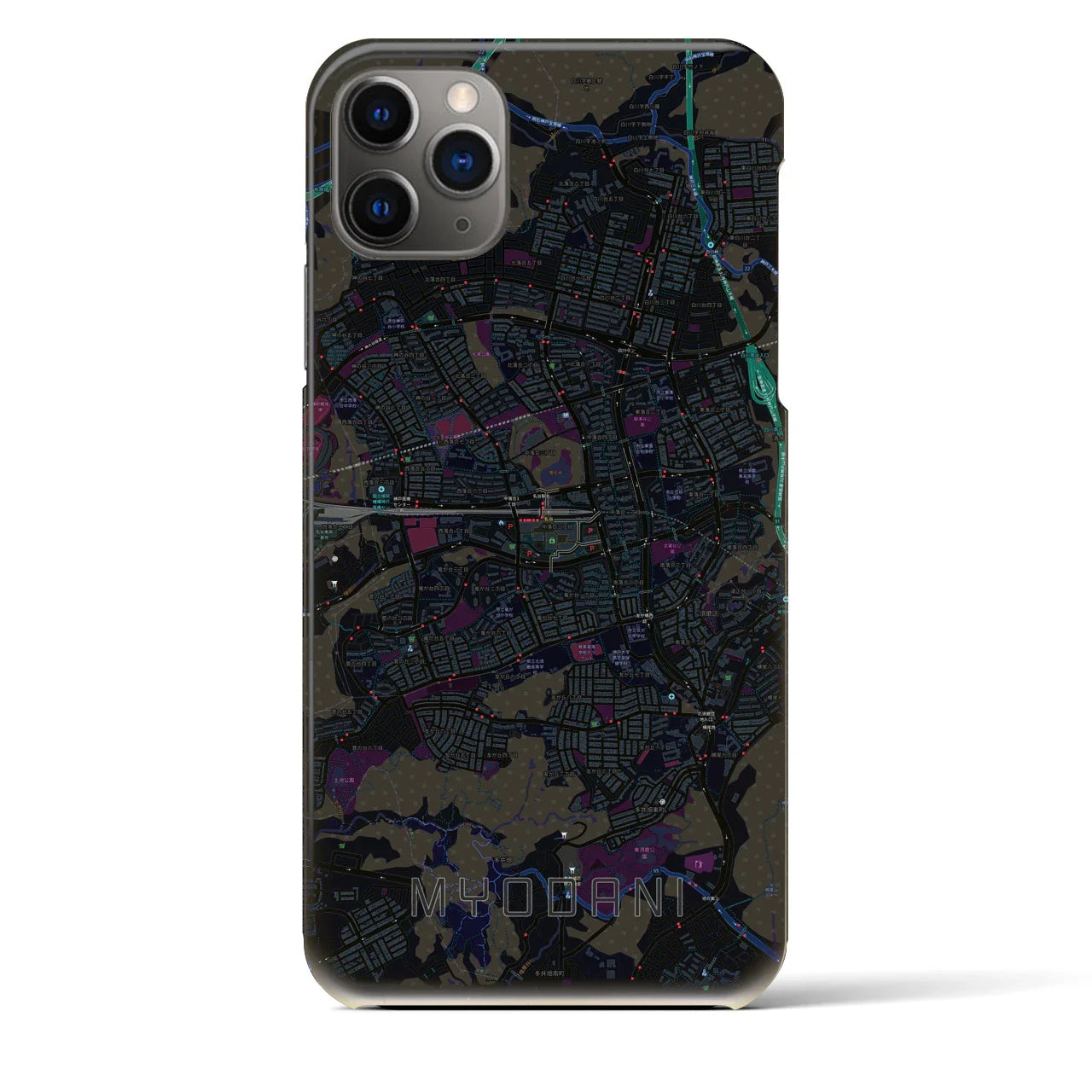 【名谷(兵庫県)】地図柄iPhoneケース(バックカバータイプ)