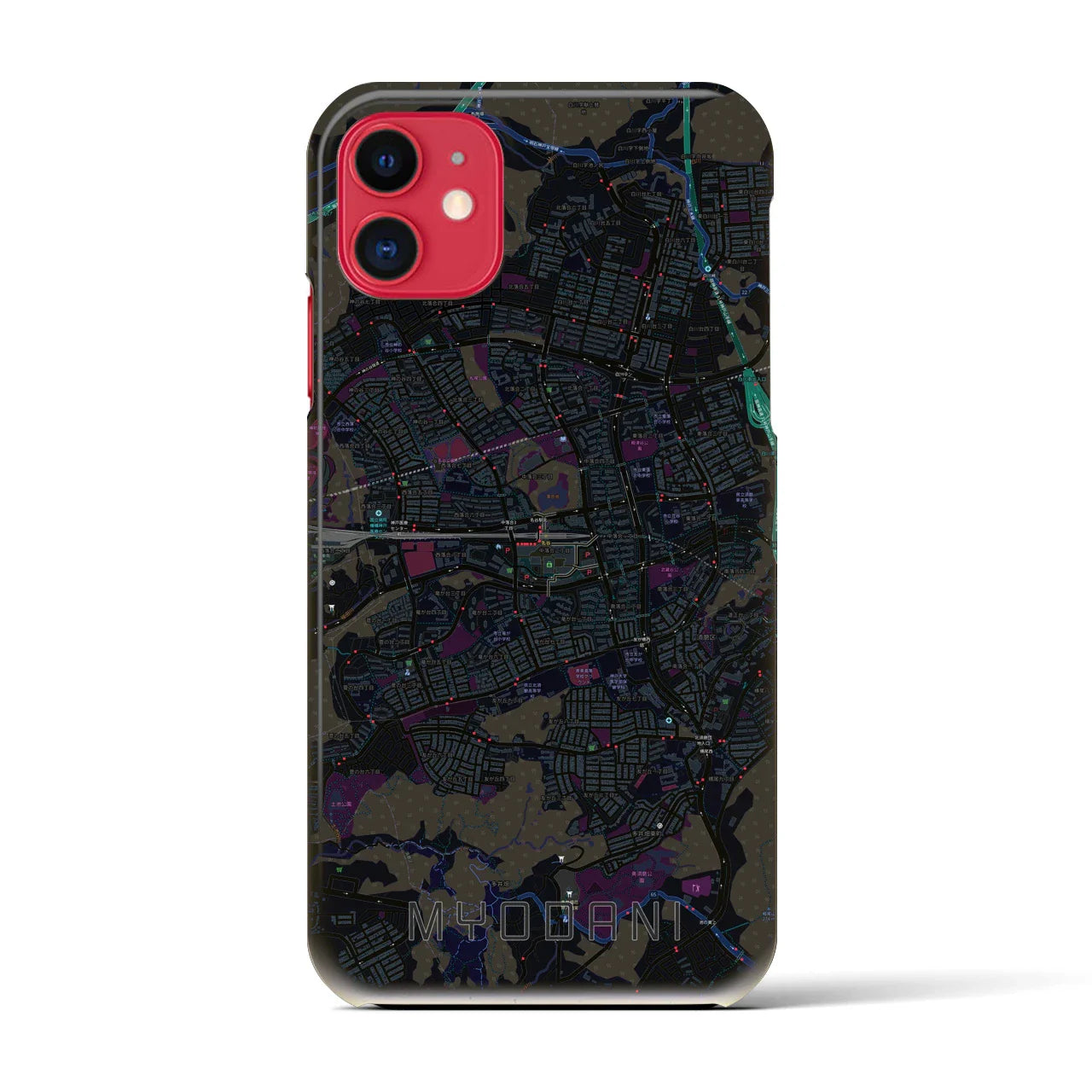 【名谷(兵庫県)】地図柄iPhoneケース(バックカバータイプ)