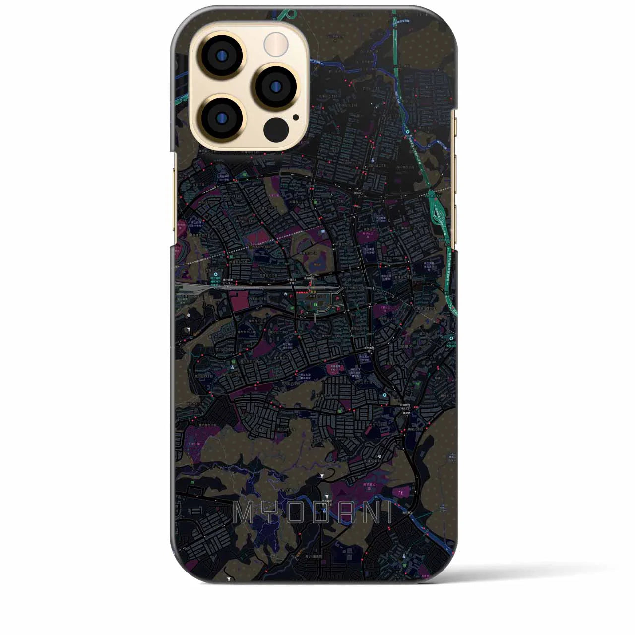 【名谷(兵庫県)】地図柄iPhoneケース(バックカバータイプ)