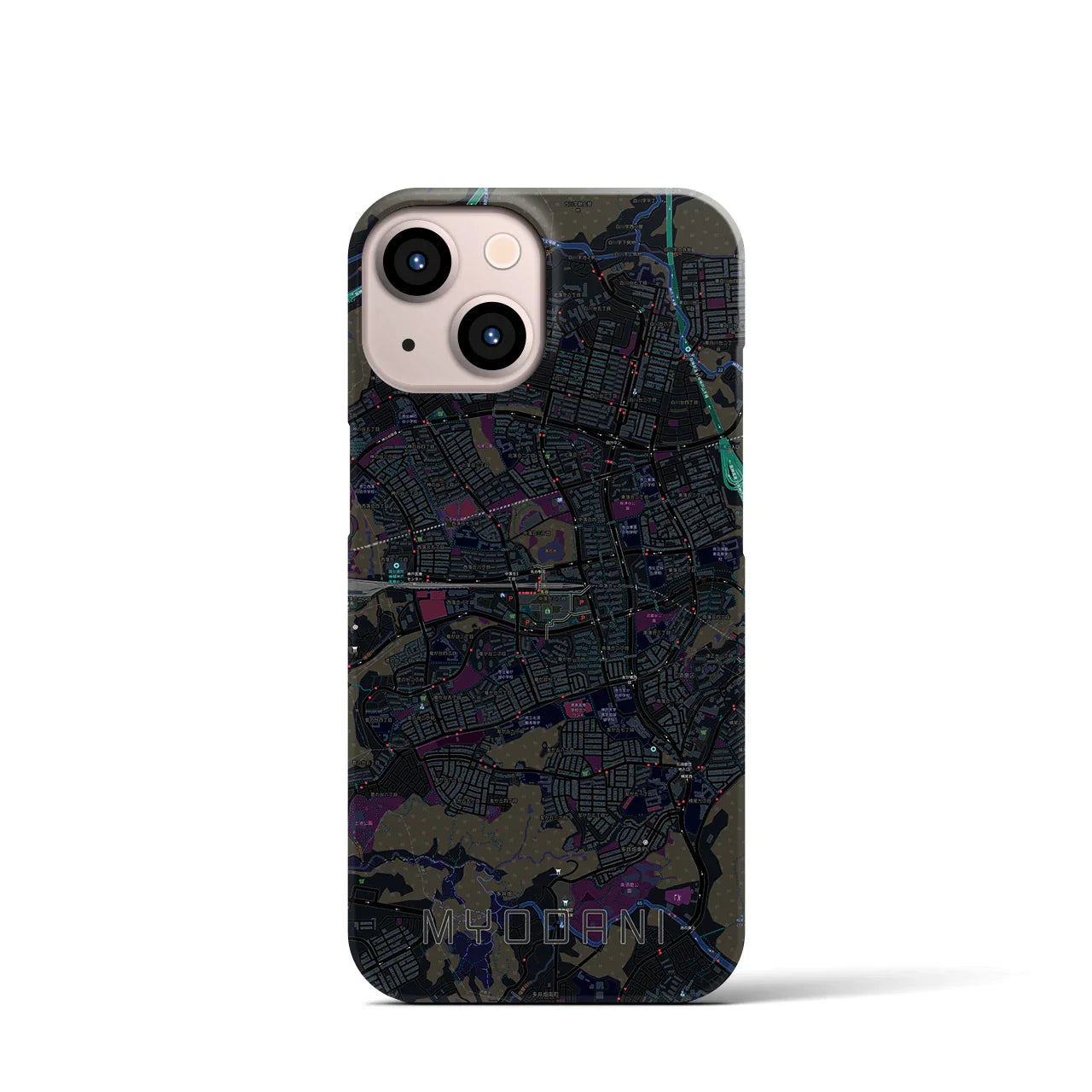 【名谷(兵庫県)】地図柄iPhoneケース(バックカバータイプ)