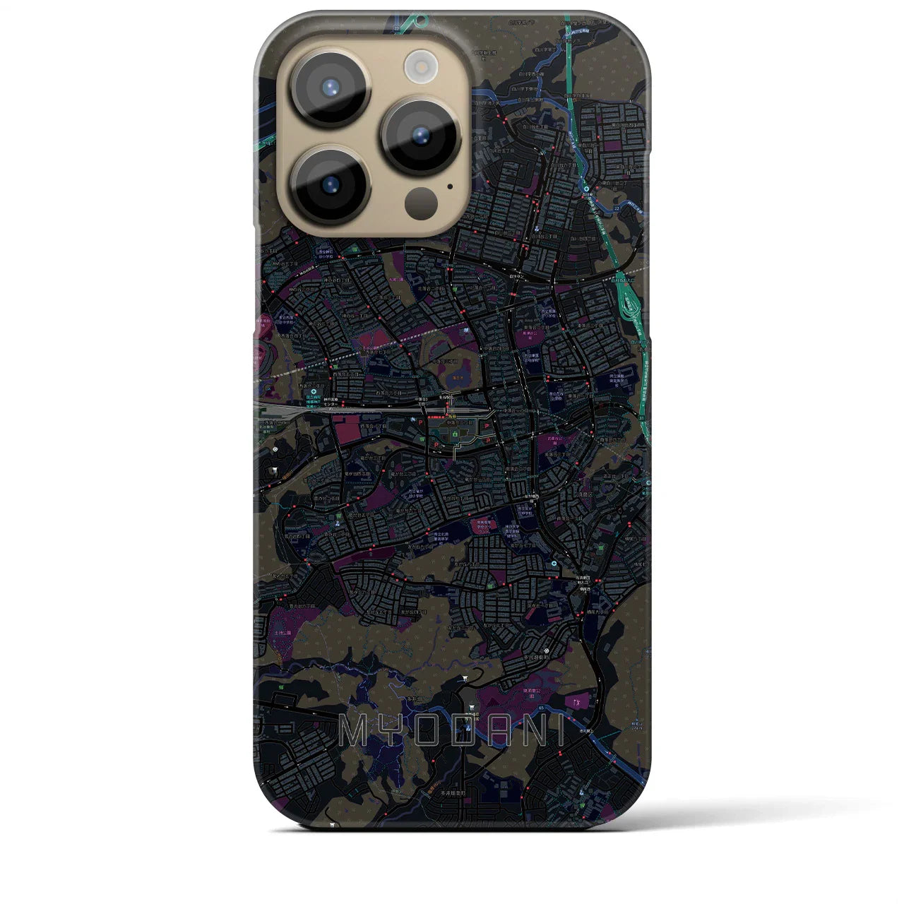 【名谷(兵庫県)】地図柄iPhoneケース(バックカバータイプ)