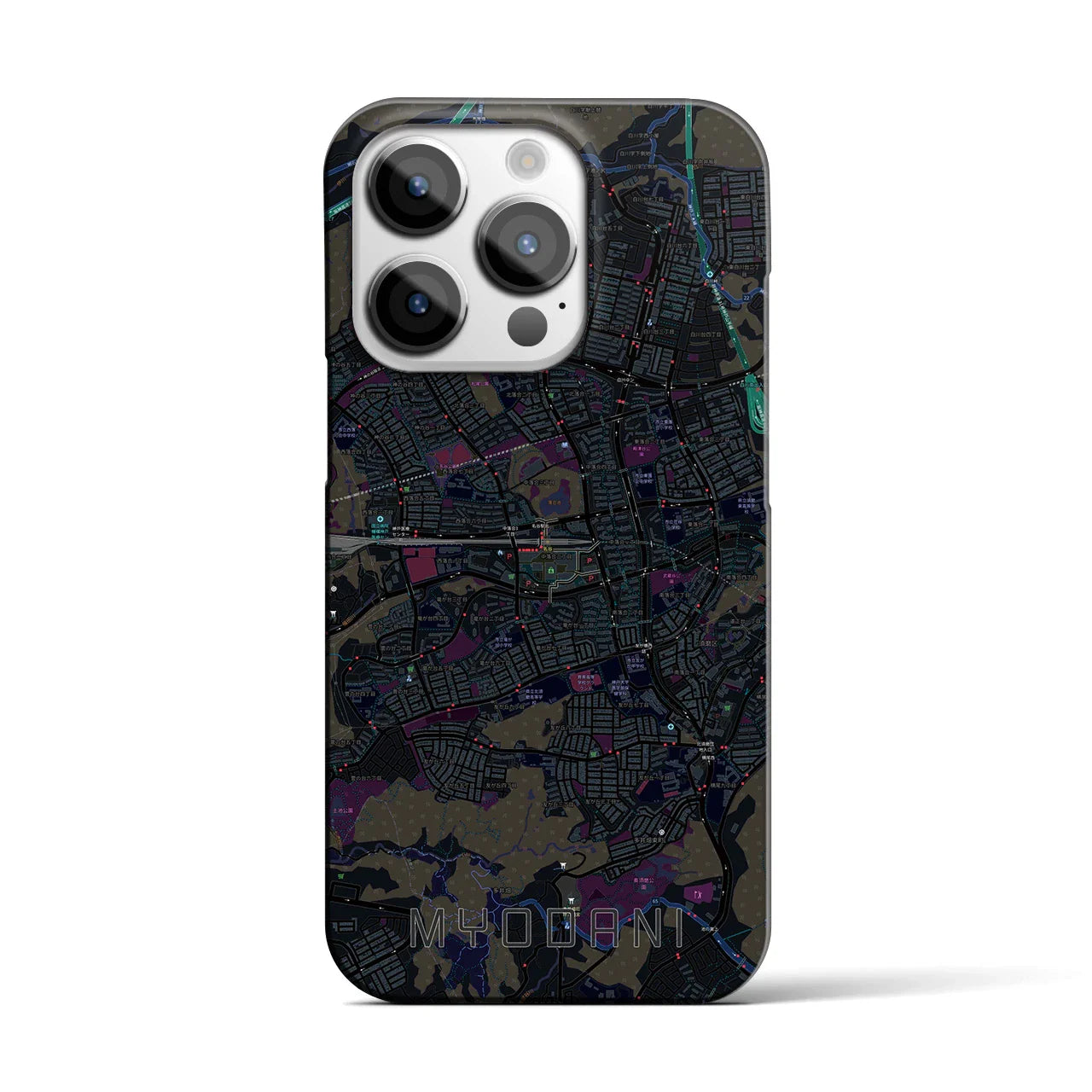 【名谷(兵庫県)】地図柄iPhoneケース(バックカバータイプ)