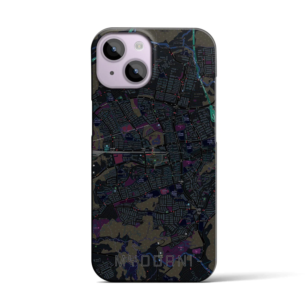 【名谷(兵庫県)】地図柄iPhoneケース(バックカバータイプ)