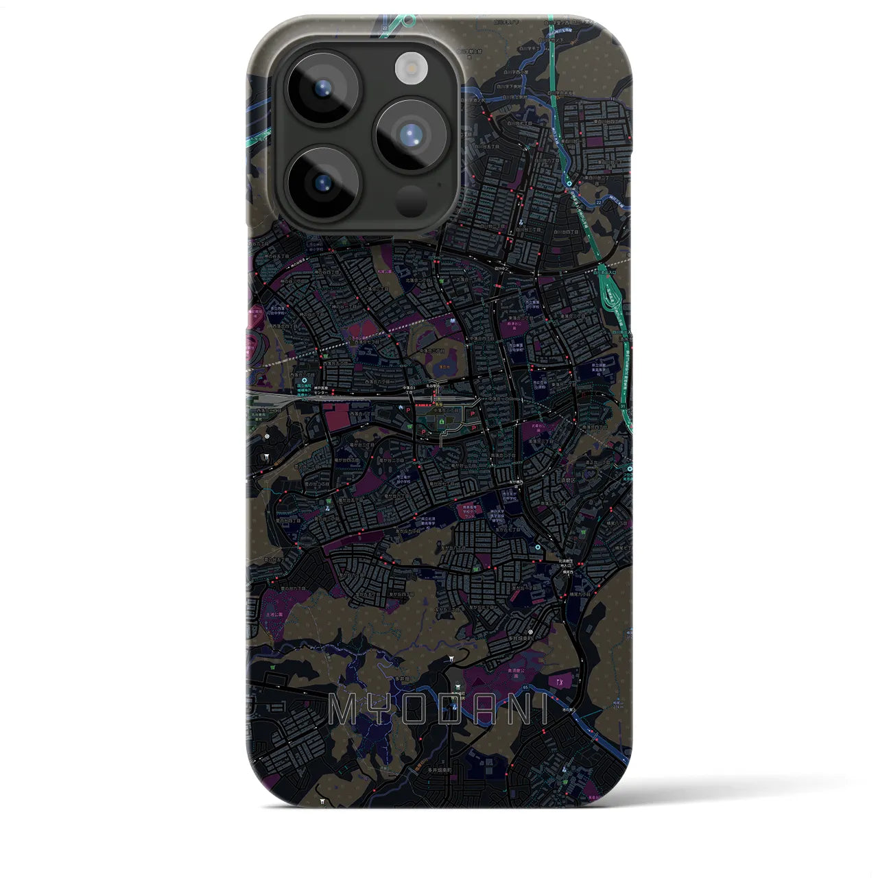 【名谷(兵庫県)】地図柄iPhoneケース(バックカバータイプ)