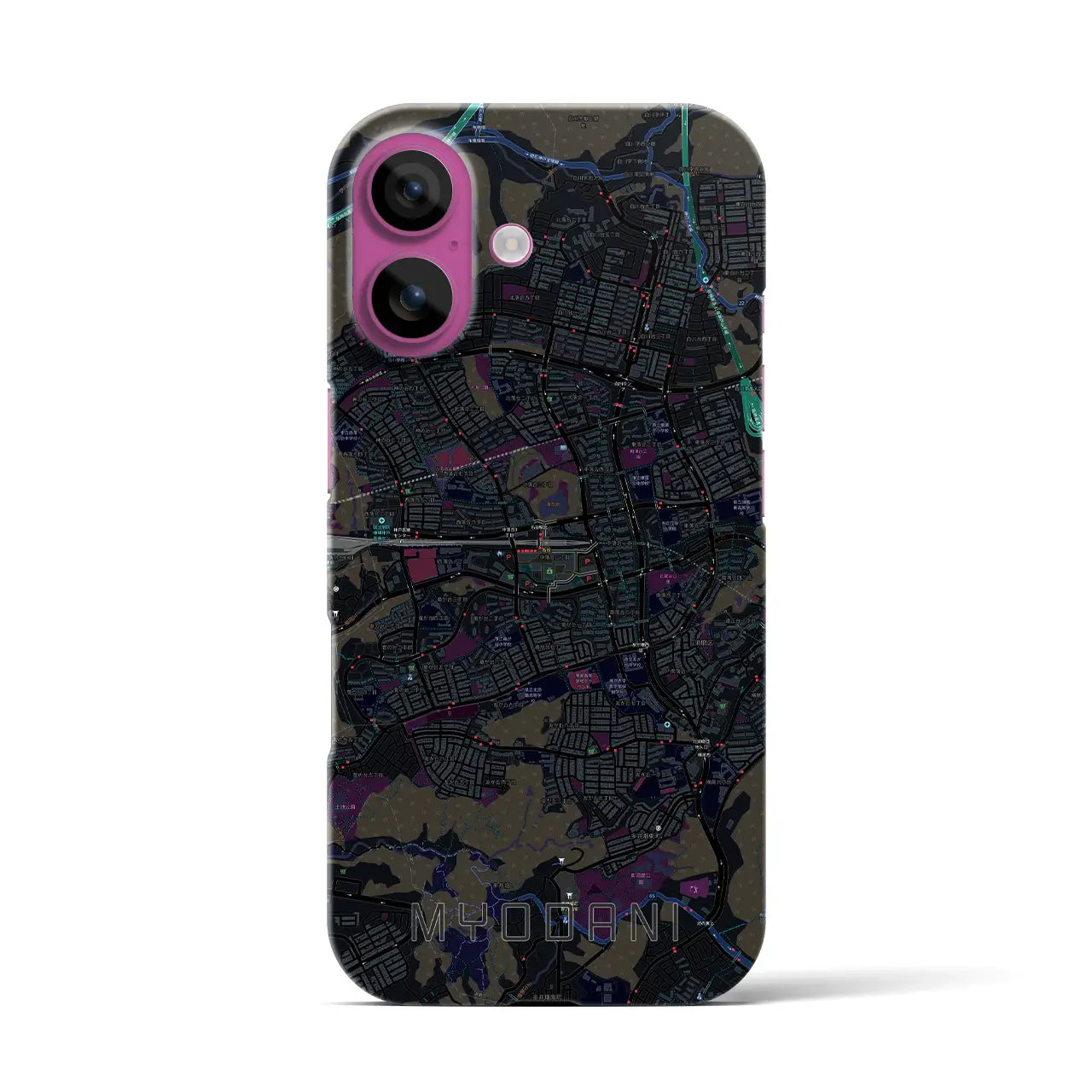 【名谷(兵庫県)】地図柄iPhoneケース(バックカバータイプ)