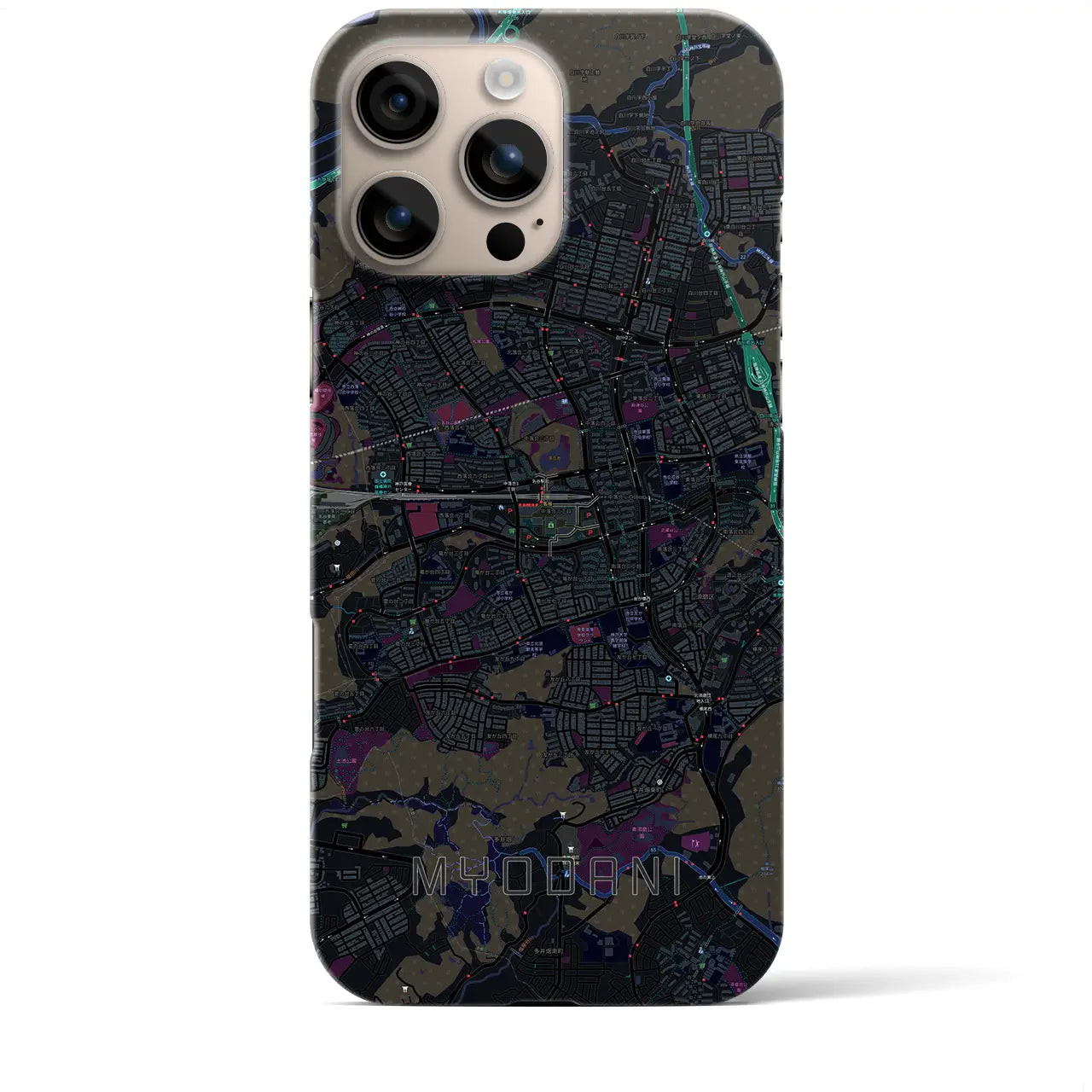 【名谷(兵庫県)】地図柄iPhoneケース(バックカバータイプ)