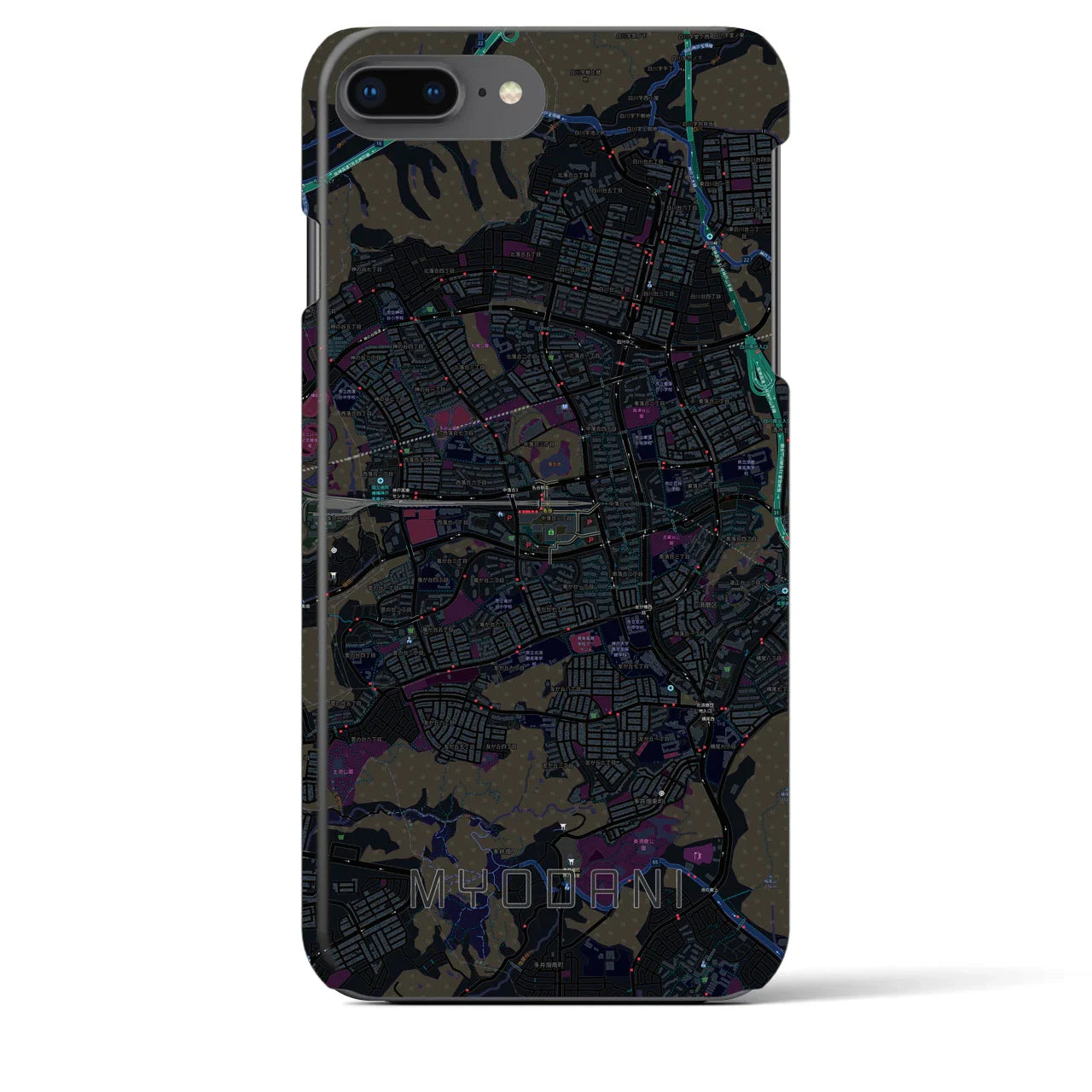 【名谷(兵庫県)】地図柄iPhoneケース(バックカバータイプ)