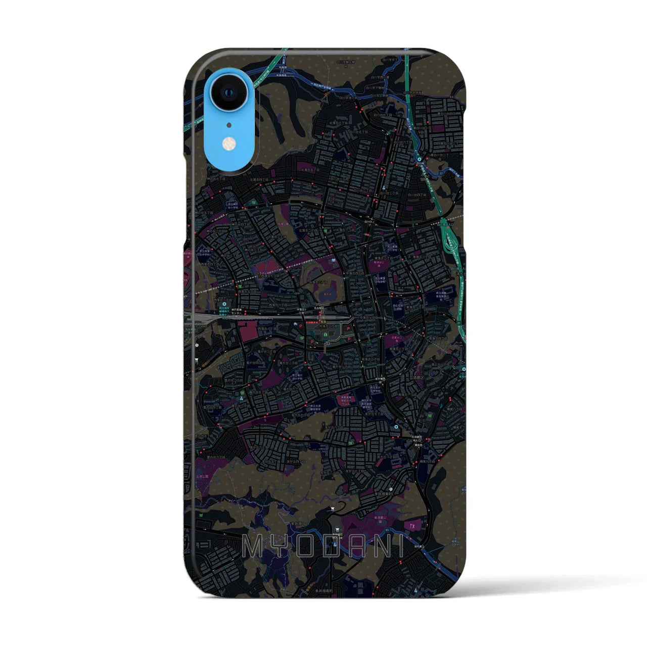 【名谷(兵庫県)】地図柄iPhoneケース(バックカバータイプ)