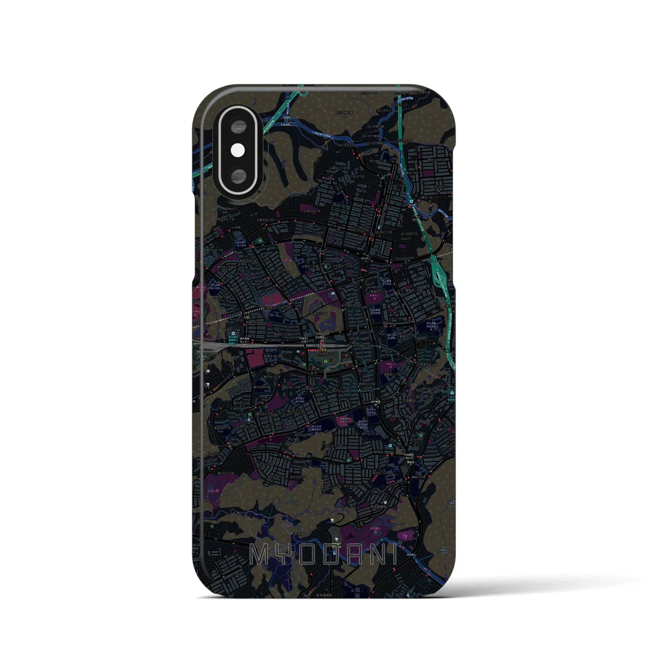 【名谷(兵庫県)】地図柄iPhoneケース(バックカバータイプ)