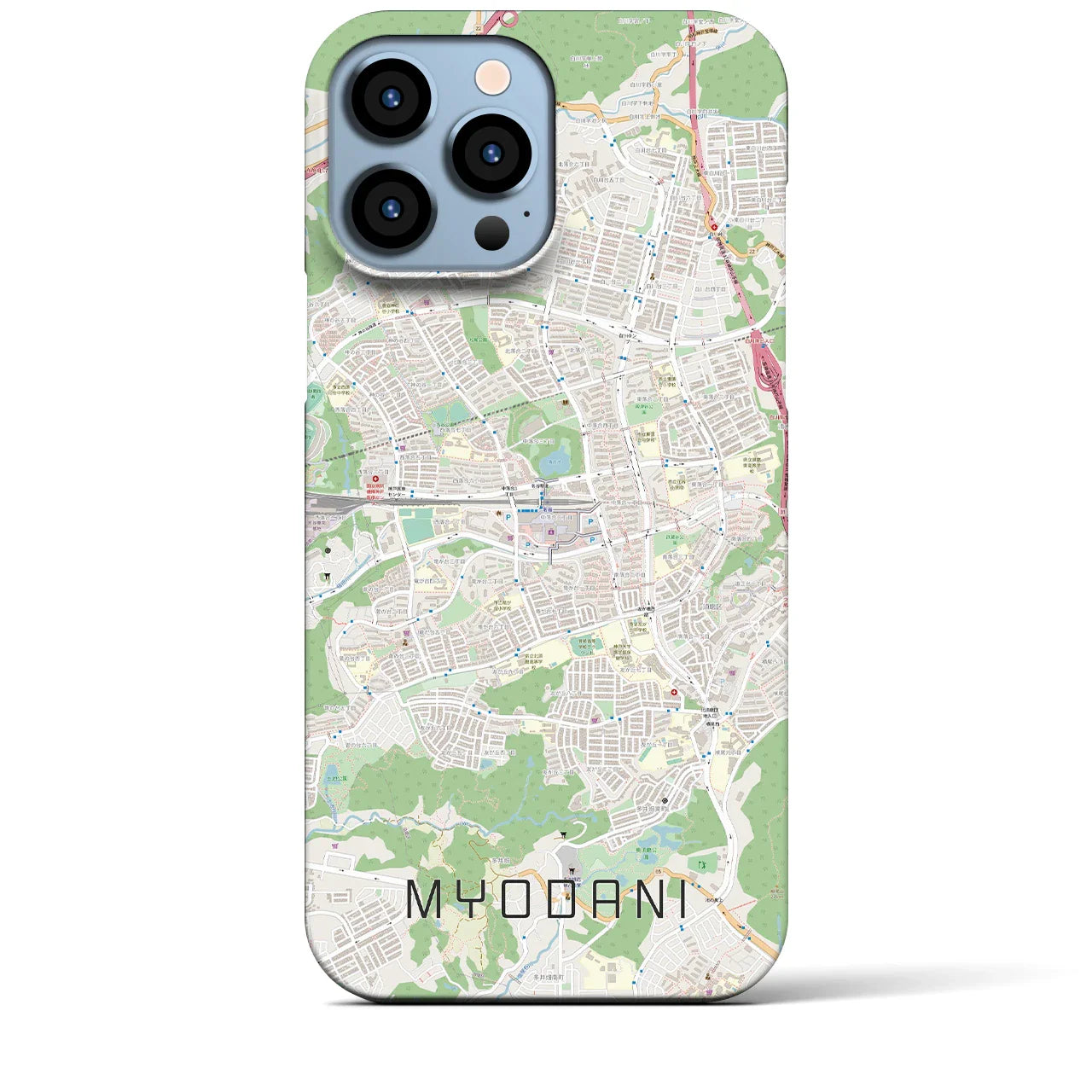 【名谷(兵庫県)】地図柄iPhoneケース(バックカバータイプ)
