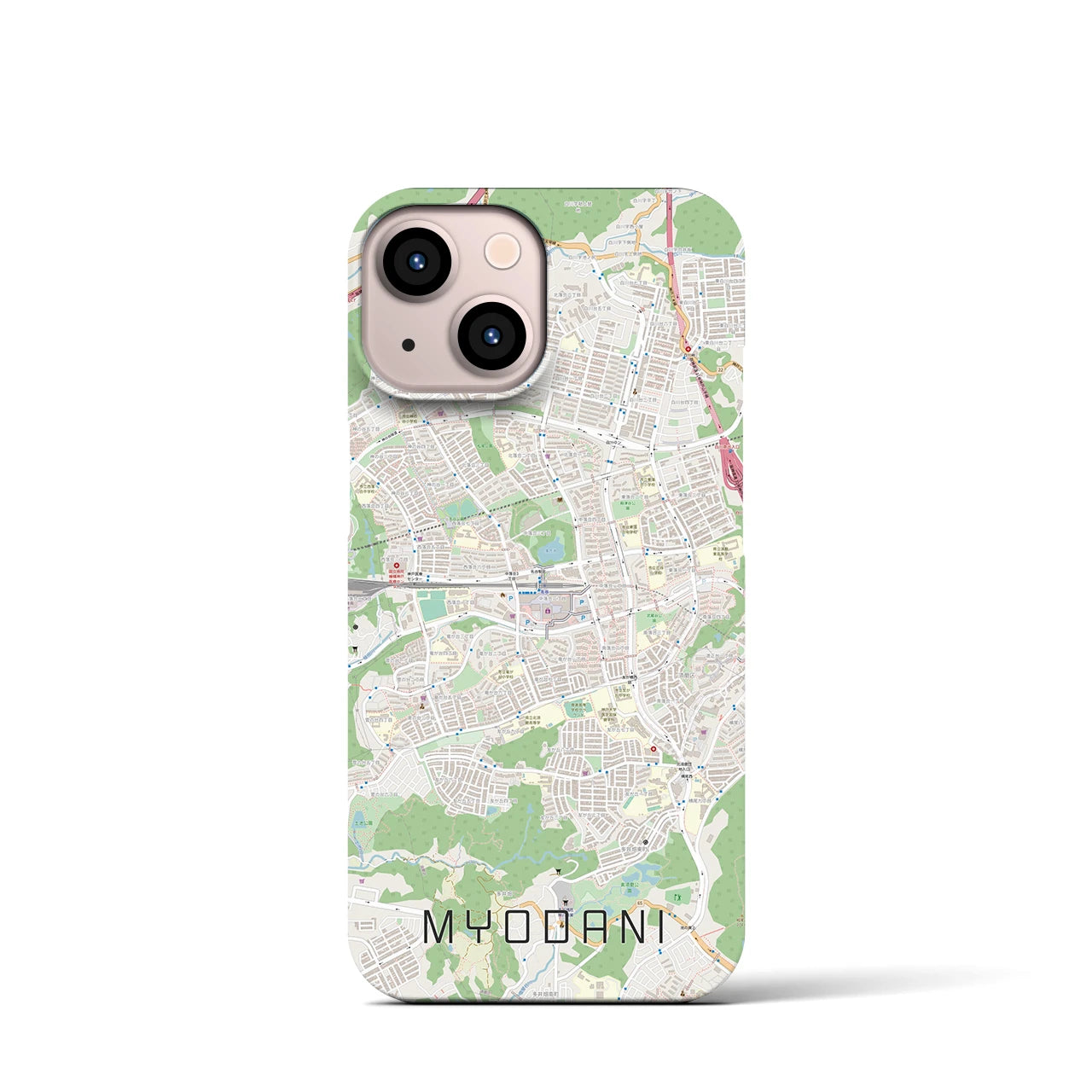 【名谷(兵庫県)】地図柄iPhoneケース(バックカバータイプ)