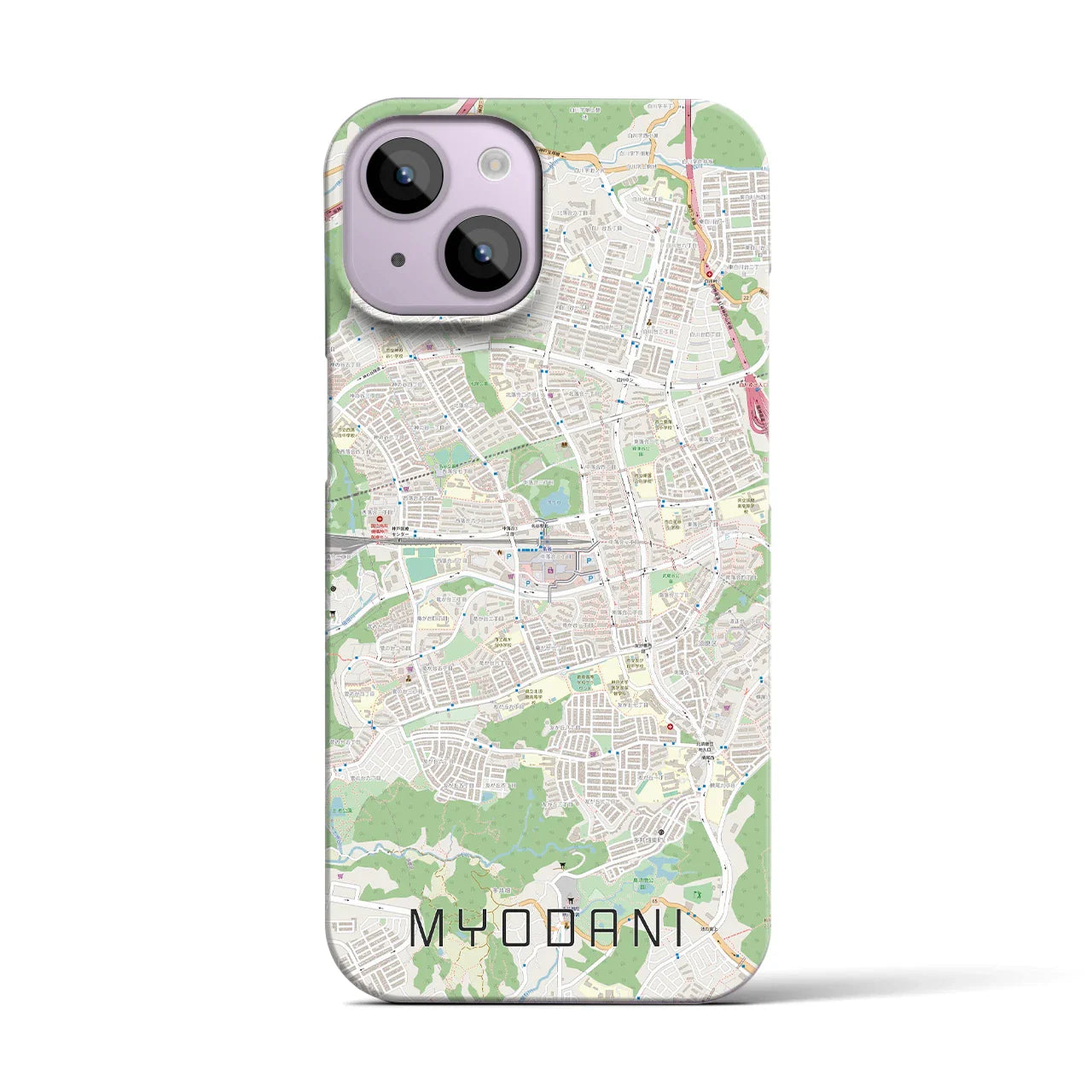 【名谷(兵庫県)】地図柄iPhoneケース(バックカバータイプ)