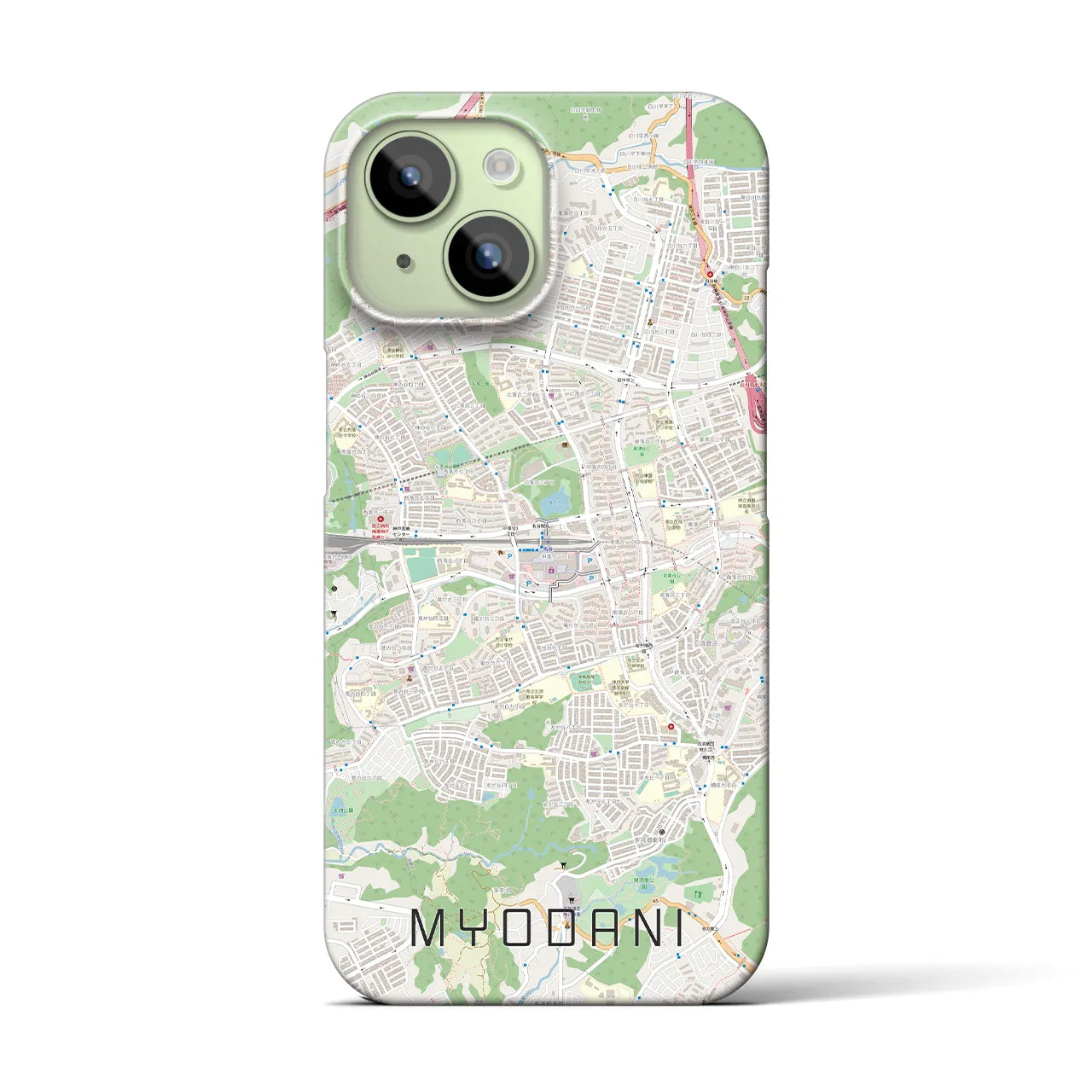【名谷(兵庫県)】地図柄iPhoneケース(バックカバータイプ)