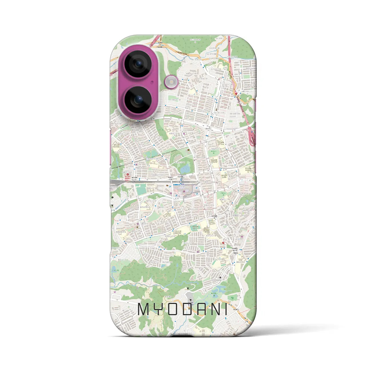 【名谷(兵庫県)】地図柄iPhoneケース(バックカバータイプ)