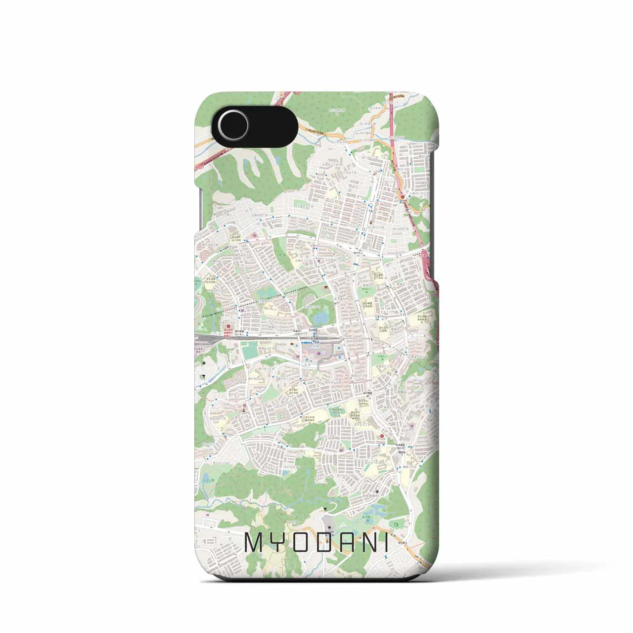 【名谷(兵庫県)】地図柄iPhoneケース(バックカバータイプ)