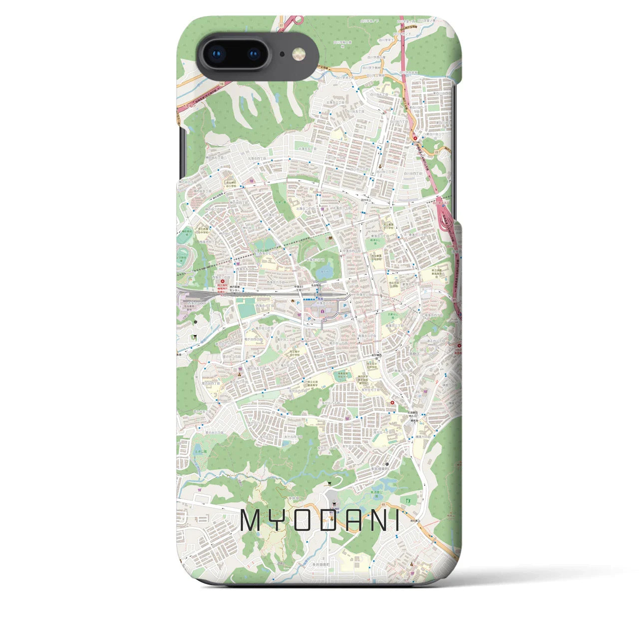 【名谷(兵庫県)】地図柄iPhoneケース(バックカバータイプ)
