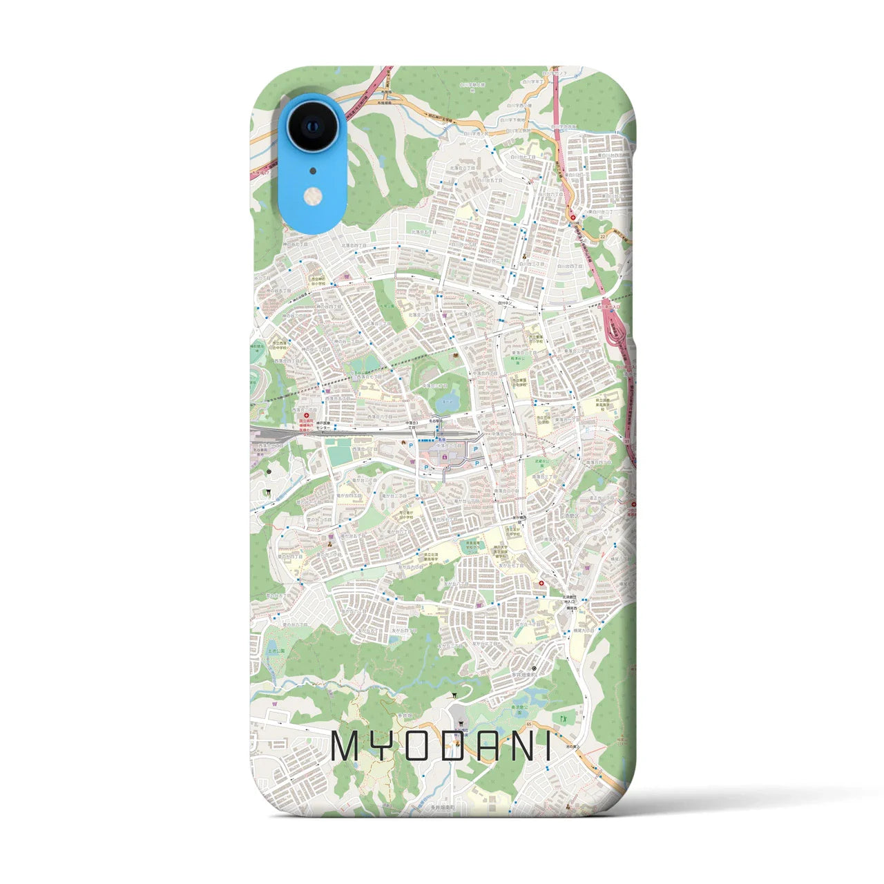 【名谷(兵庫県)】地図柄iPhoneケース(バックカバータイプ)