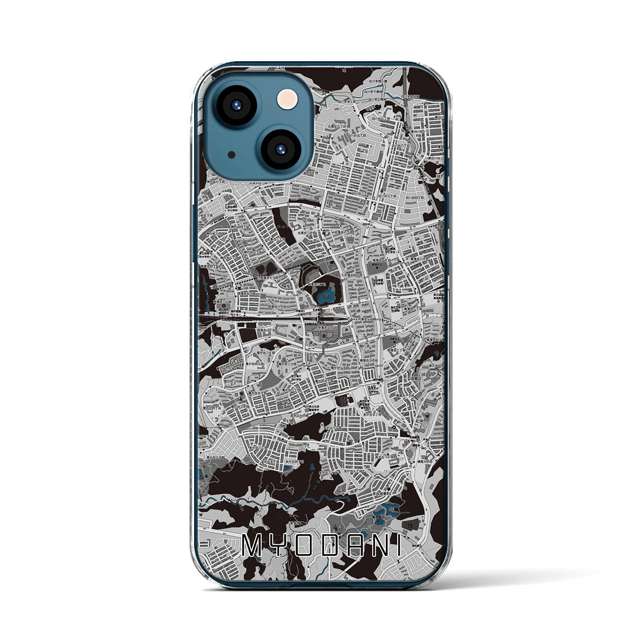 【名谷(兵庫県)】地図柄iPhoneケース(クリアタイプ)