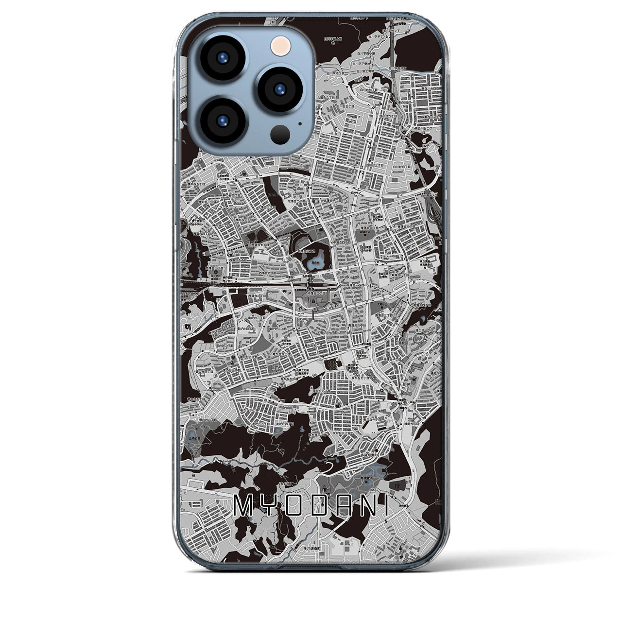 【名谷(兵庫県)】地図柄iPhoneケース(クリアタイプ)