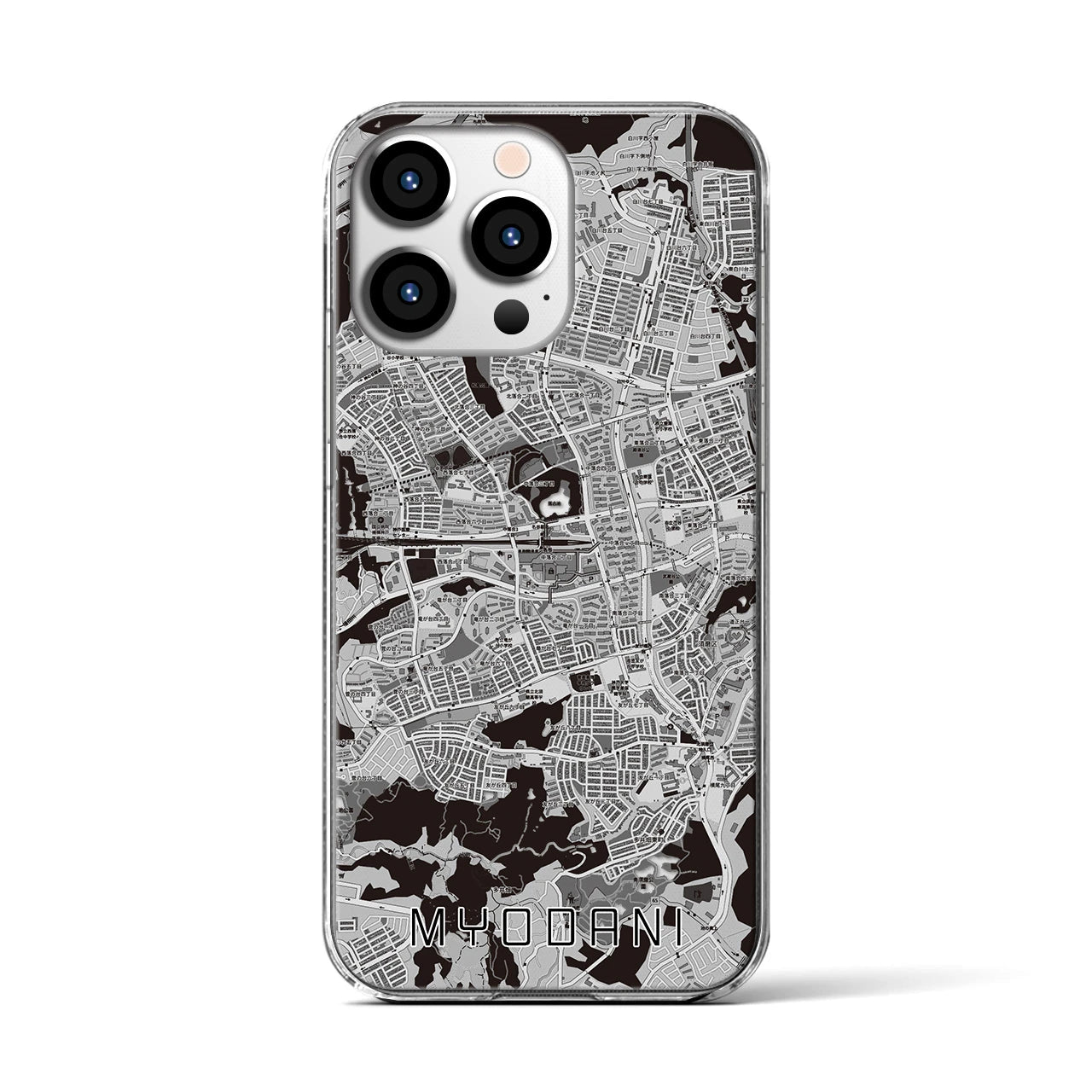 【名谷(兵庫県)】地図柄iPhoneケース(クリアタイプ)