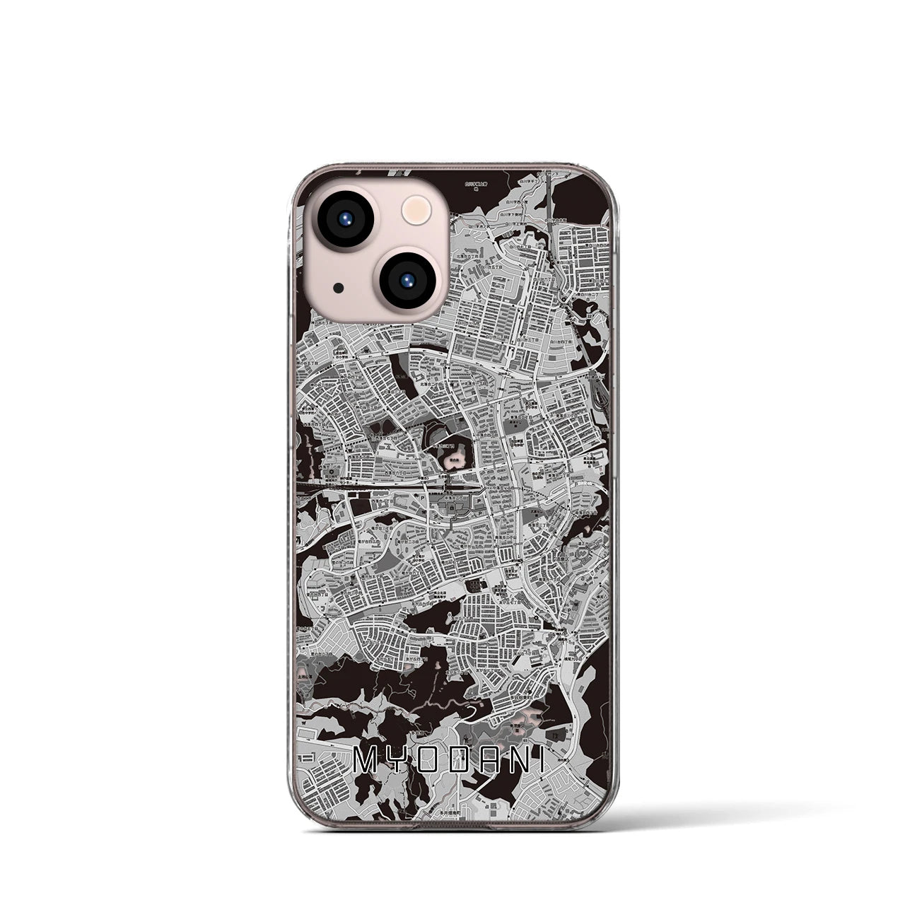 【名谷(兵庫県)】地図柄iPhoneケース(クリアタイプ)