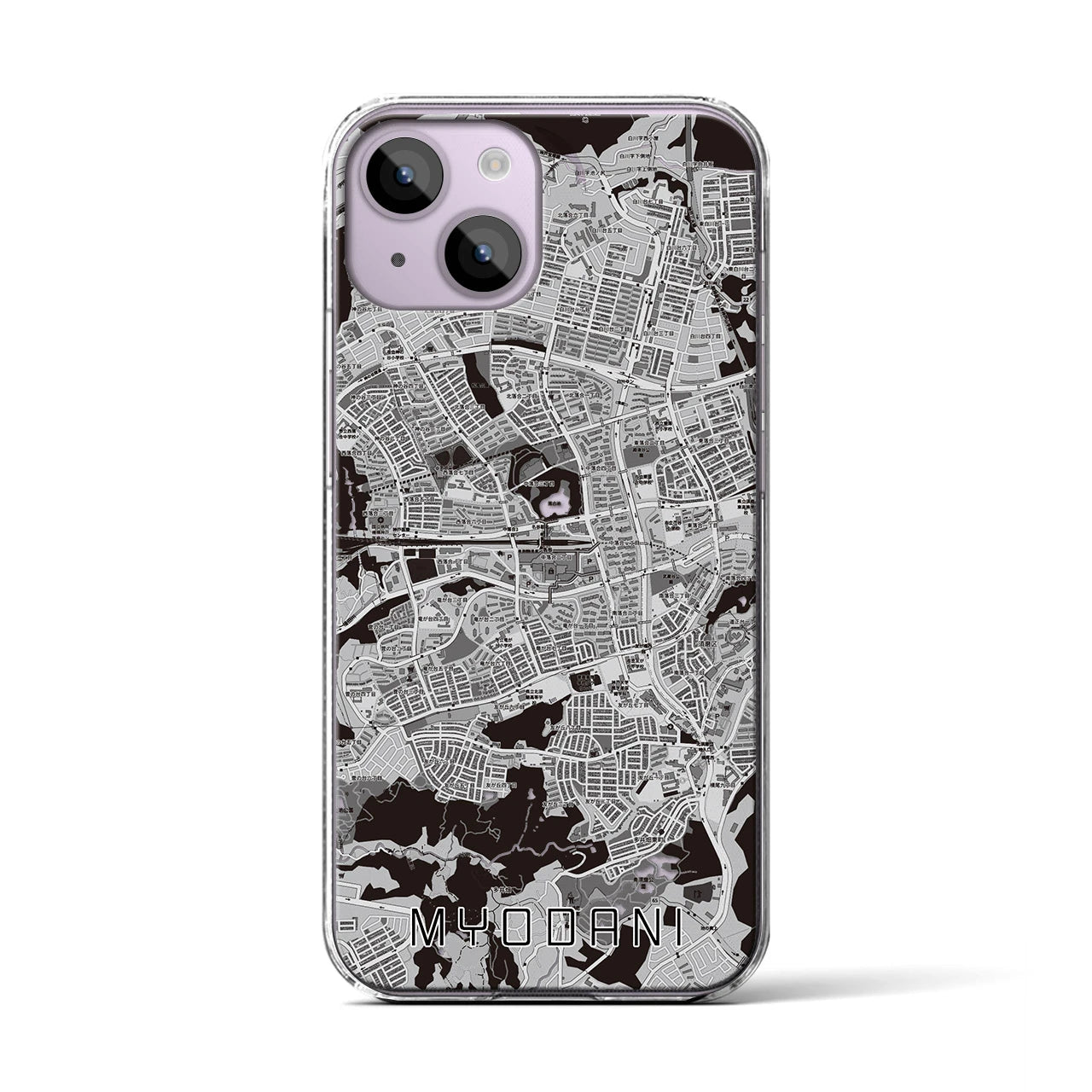 【名谷(兵庫県)】地図柄iPhoneケース(クリアタイプ)