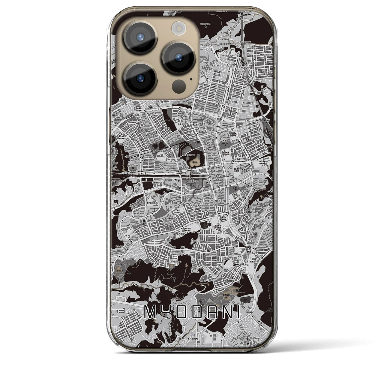 【名谷(兵庫県)】地図柄iPhoneケース(クリアタイプ)