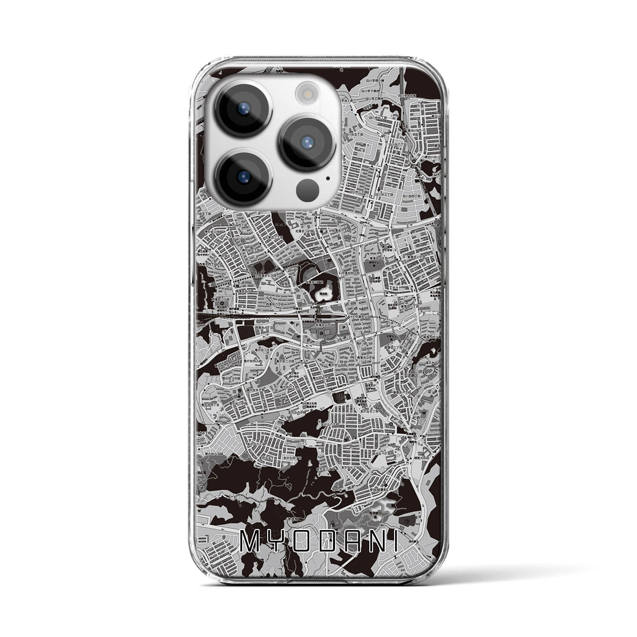 【名谷(兵庫県)】地図柄iPhoneケース(クリアタイプ)