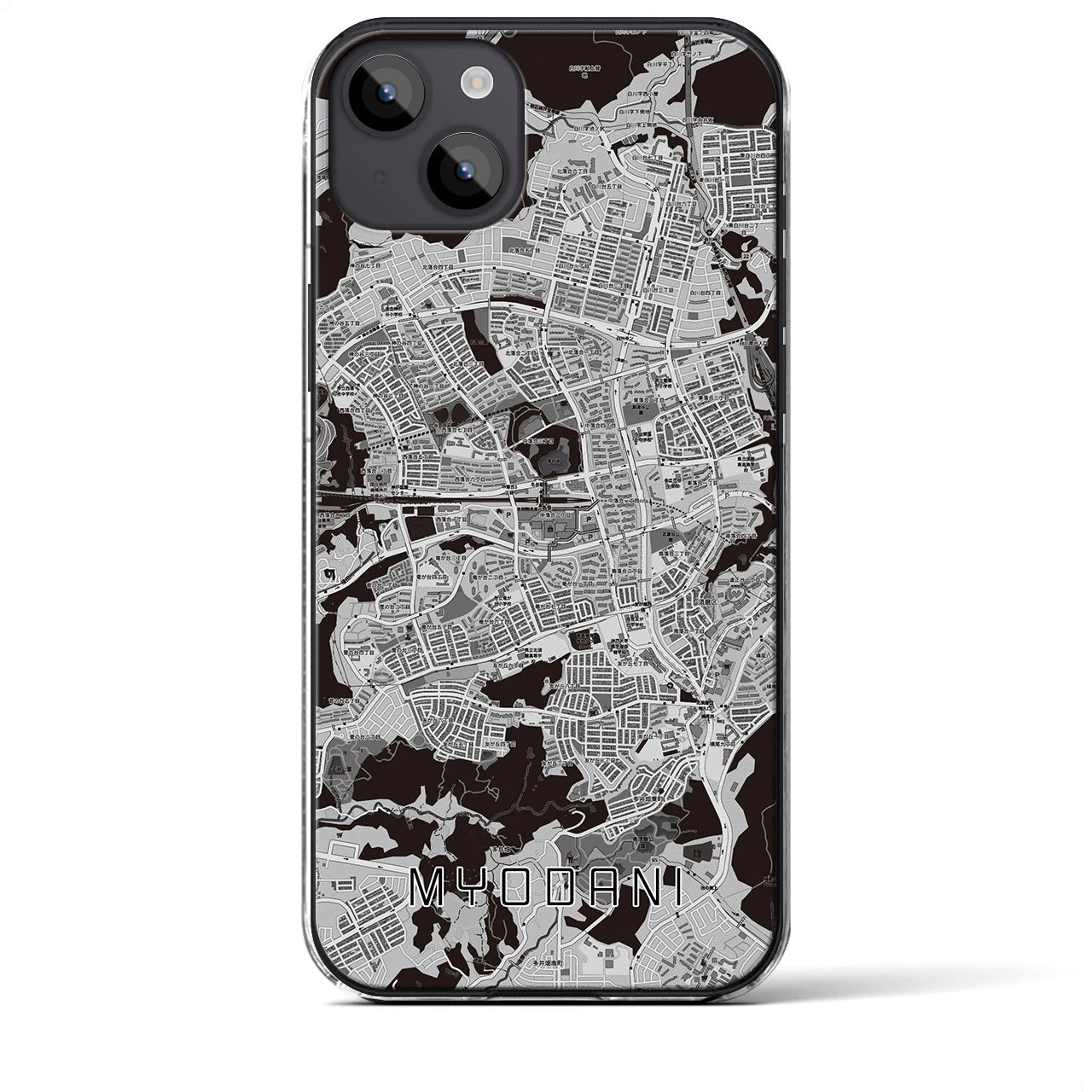 【名谷(兵庫県)】地図柄iPhoneケース(クリアタイプ)