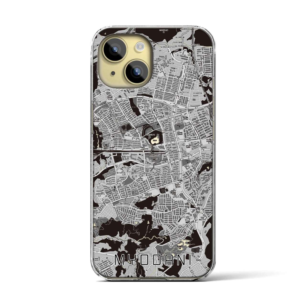 【名谷(兵庫県)】地図柄iPhoneケース(クリアタイプ)