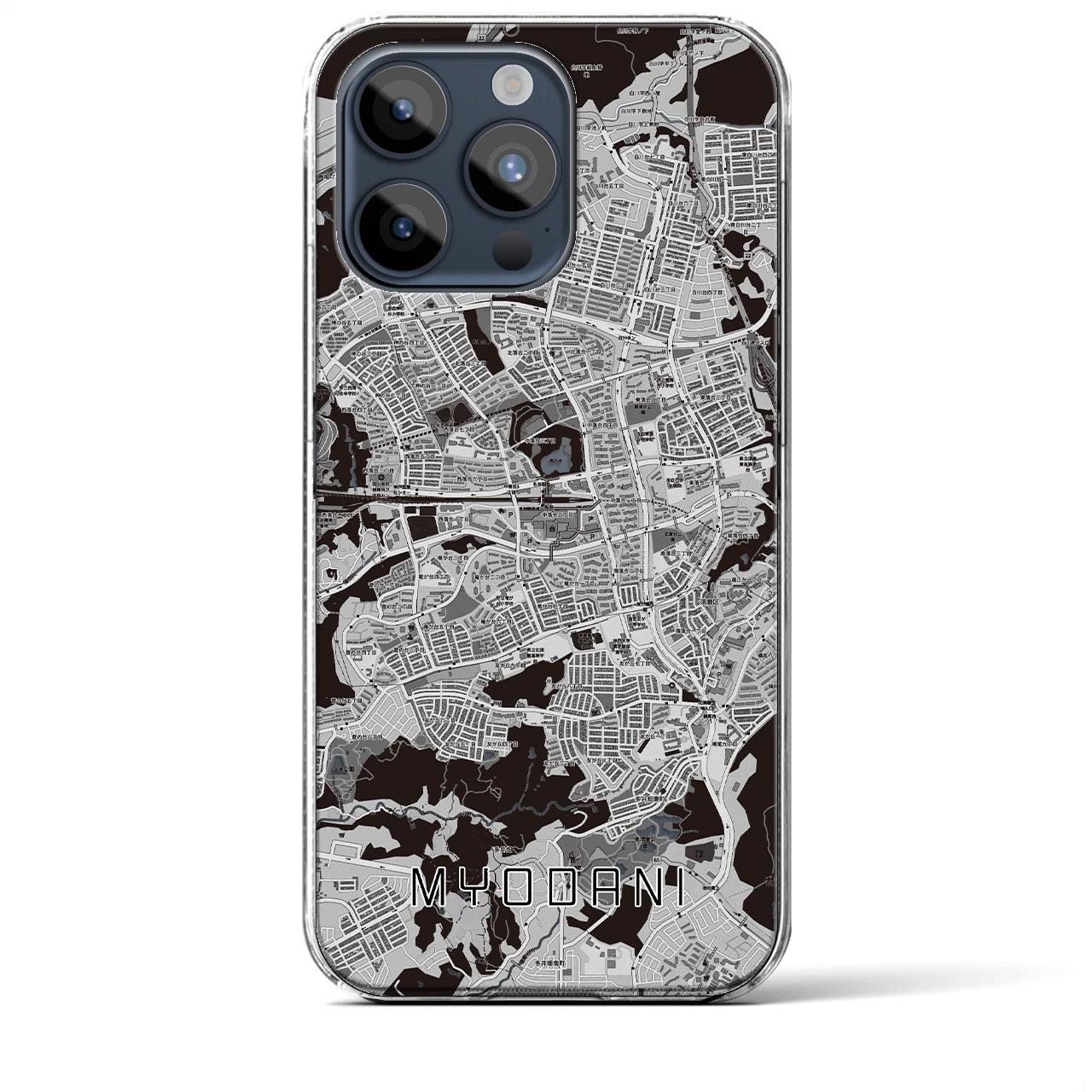 【名谷(兵庫県)】地図柄iPhoneケース(クリアタイプ)