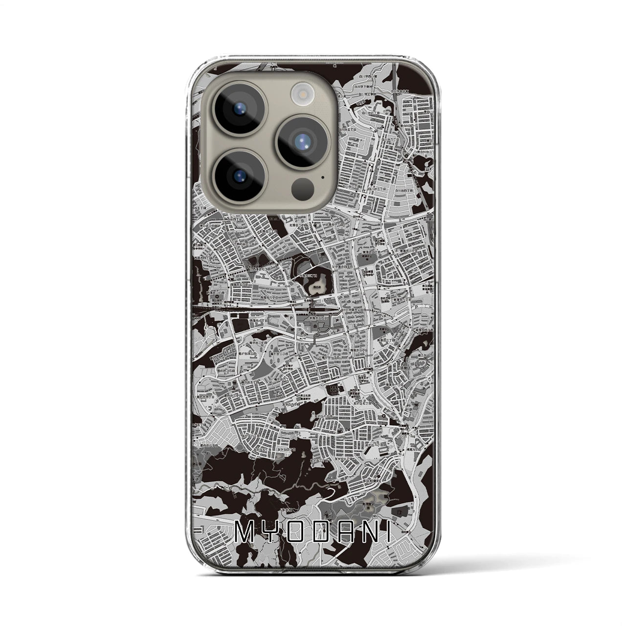 【名谷(兵庫県)】地図柄iPhoneケース(クリアタイプ)