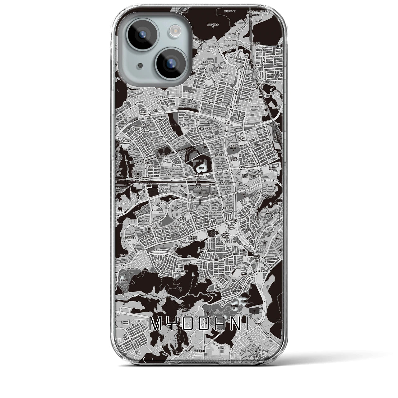 【名谷(兵庫県)】地図柄iPhoneケース(クリアタイプ)