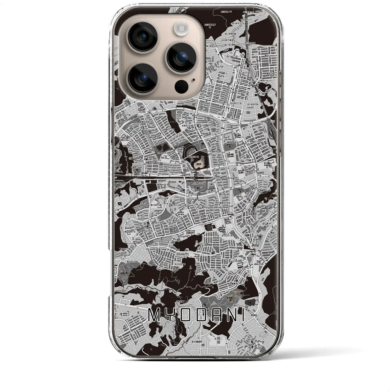 【名谷(兵庫県)】地図柄iPhoneケース(クリアタイプ)