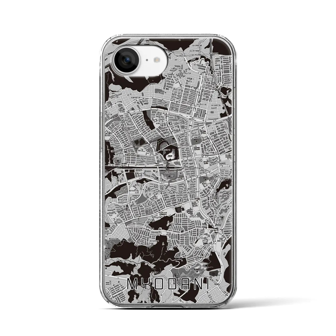 【名谷(兵庫県)】地図柄iPhoneケース(クリアタイプ)