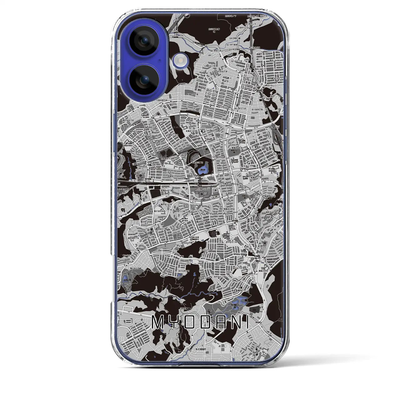 【名谷(兵庫県)】地図柄iPhoneケース(クリアタイプ)