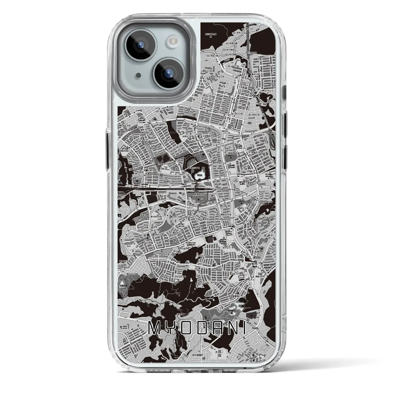 【名谷(兵庫県)】地図柄iPhoneケース(MagSafeタイプ)