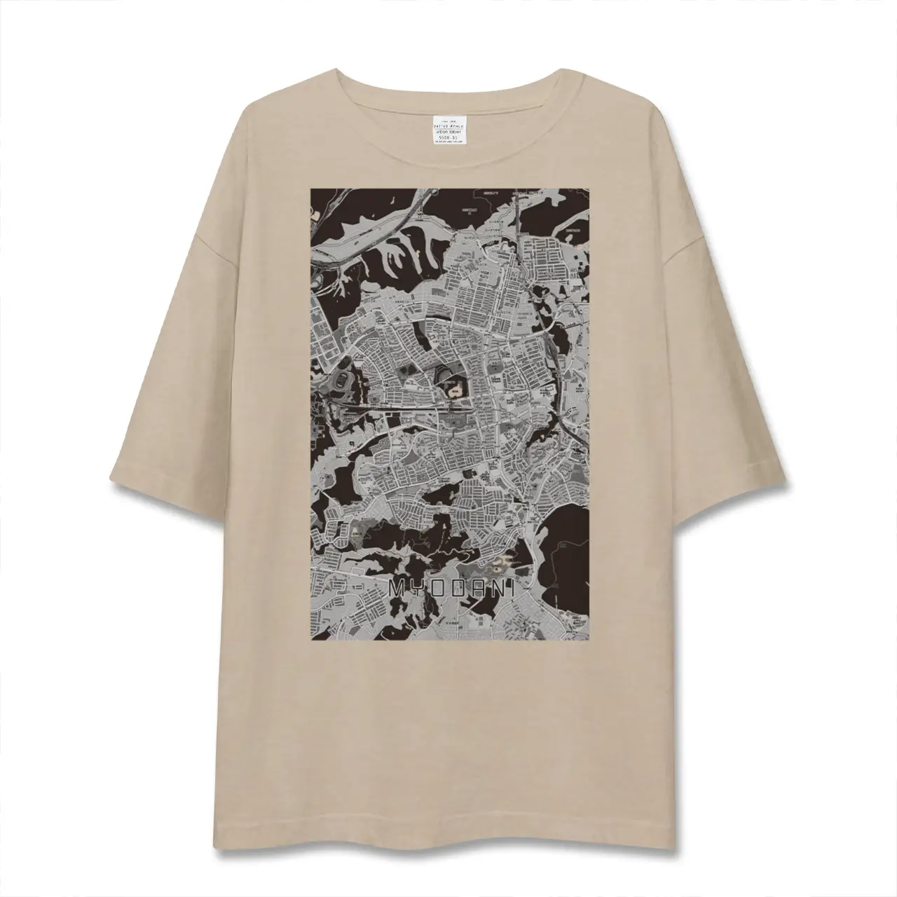 【名谷(兵庫県)】地図柄ビッグシルエットTシャツ