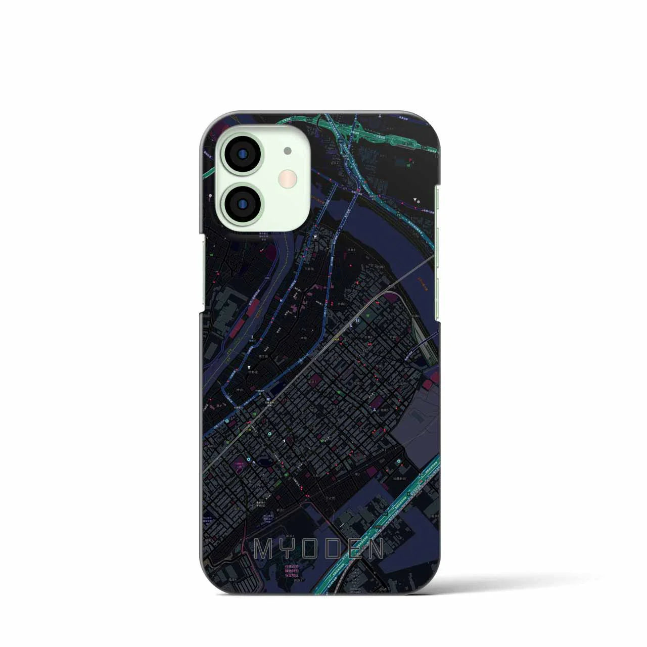 【妙典(千葉県)】地図柄iPhoneケース(バックカバータイプ)